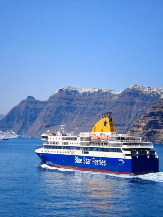 Blue Star Ferries sailing ocean