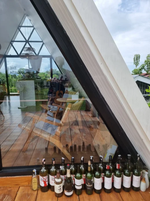North Cafe wine bottles Chiang Mai