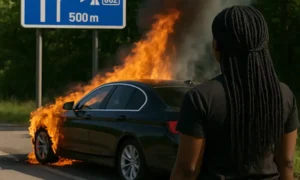 Autobahn fire, Germany, Saarbruchen drive