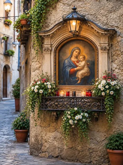 Florence, Italy, Madonna Shrine