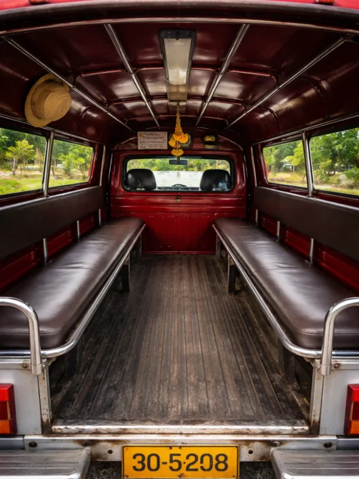 inside a Chiang Mai songthaew