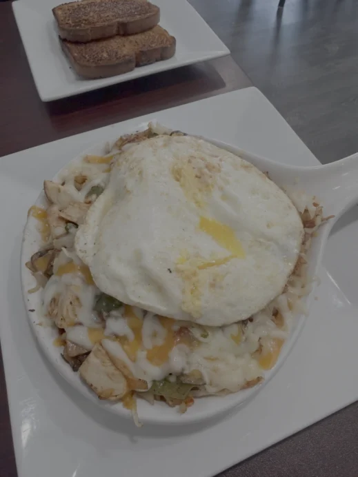 Eggsquisite chicken skillet