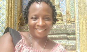 Stacey at Grand Palace in Bangkok Thailand