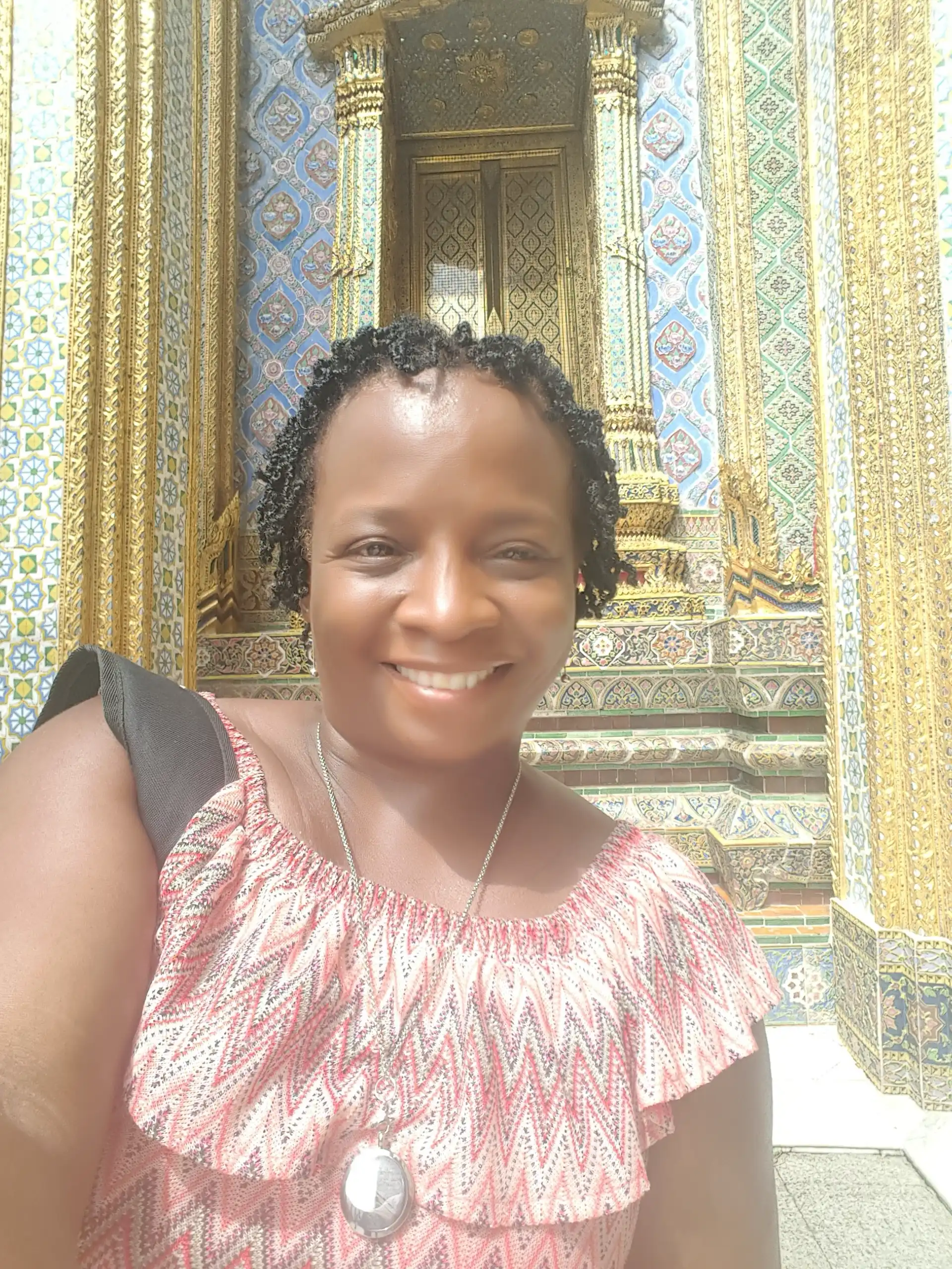 Stacey at Grand Palace in Bangkok Thailand