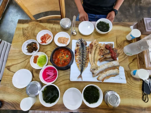 Jeju Photo fish dinner