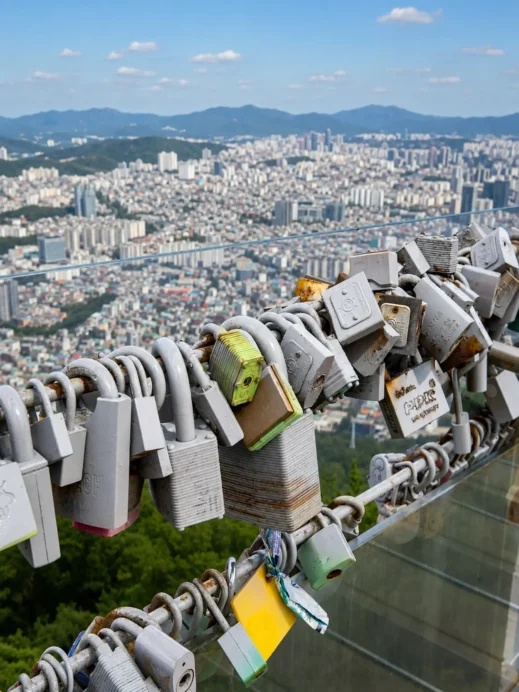 Apsan-Mountain-hiking-love-locks