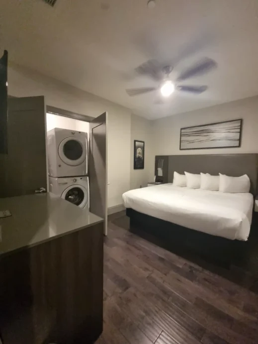 Blackhawk Hotel bedroom laundry