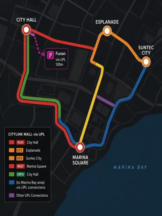 City Hall Marina Bay Transit Map