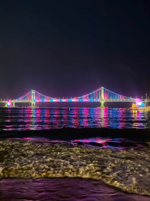 Gwangalli Beach bright lights