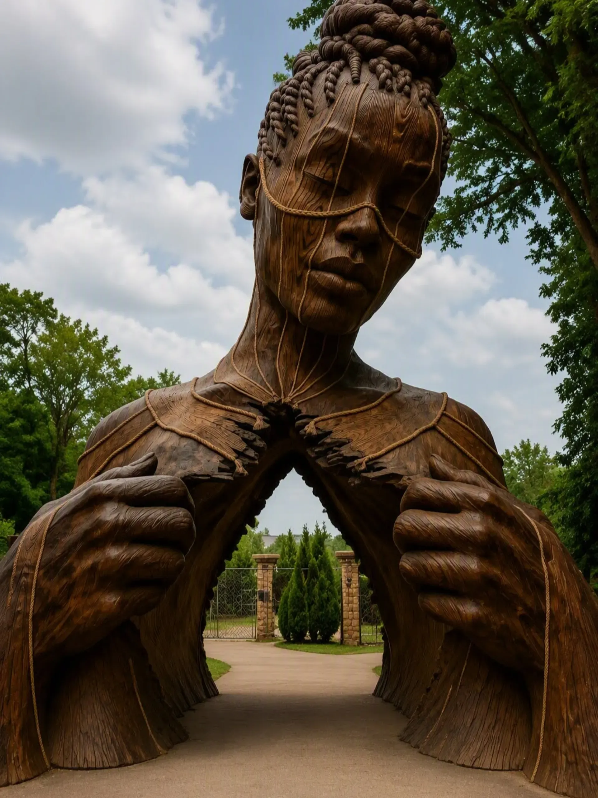 Legacy Museum in Montgomery Alabama Missing Heart Statue