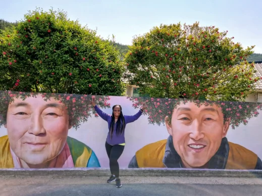 Purple Island flower heads South Korea