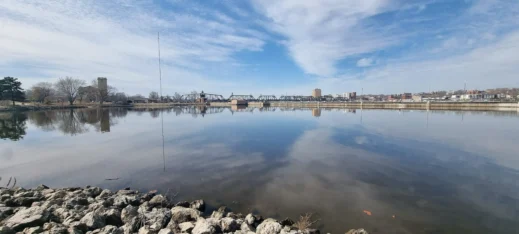 Rock Island Arsenal, locks, Govt Bridge, Mississippi River