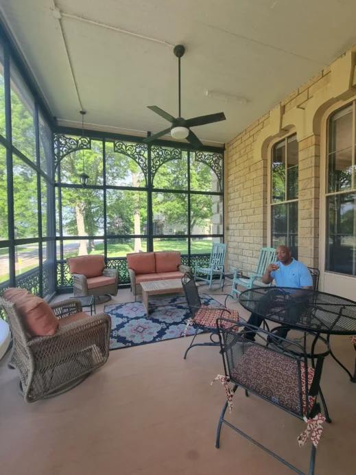 Rock Island, arsenal, 19th century screened in porch
