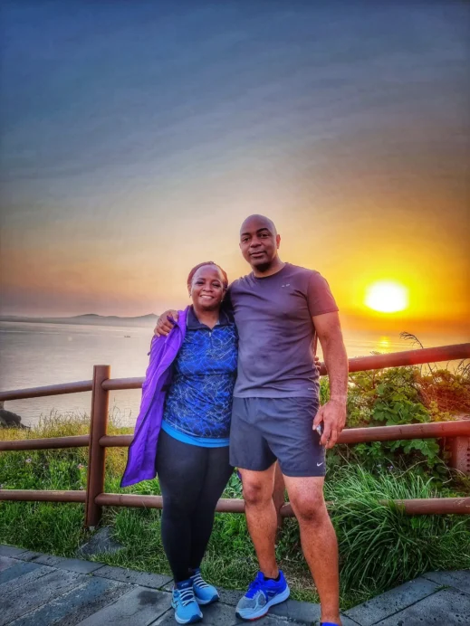 Seongsan Ilchulbong Steven and Stacey sunrise hike