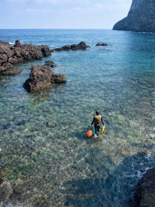 Seongsan Ilchulbong haenyo woman sea