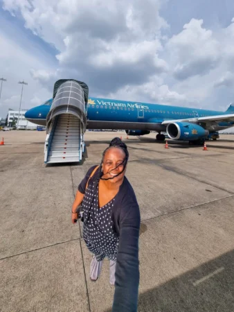 Vietnam Air to Singapore selfie