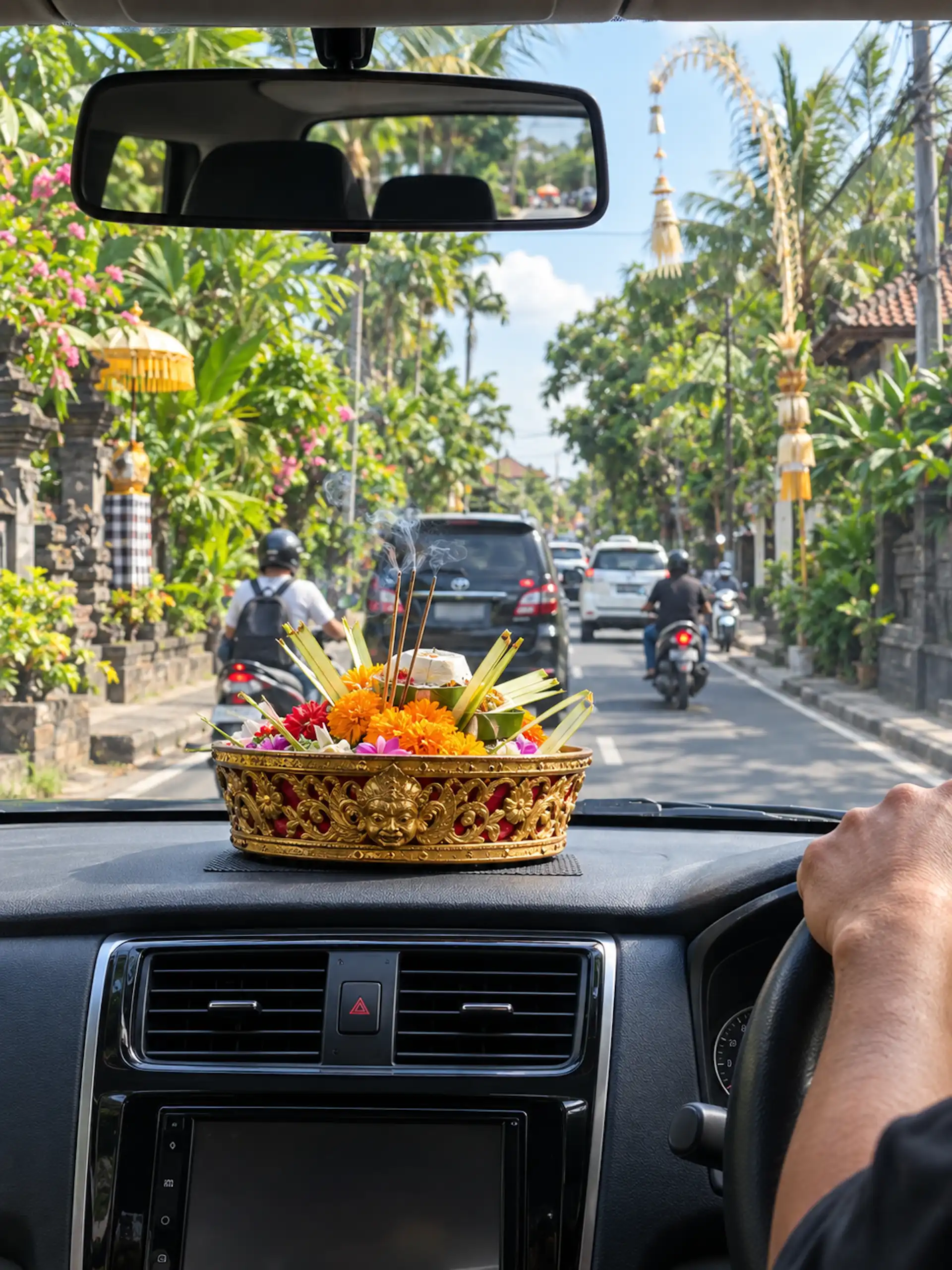 Balinese Offering Bowl on Seminyak Drive
