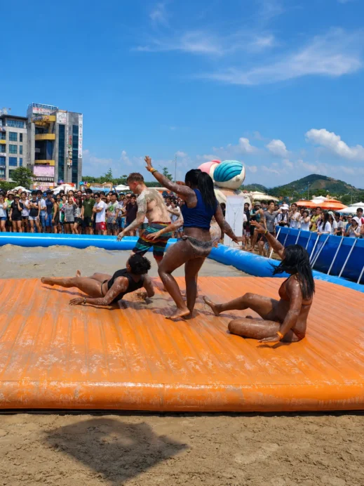 Black Women Celebrate at Boryeong Mud Festival