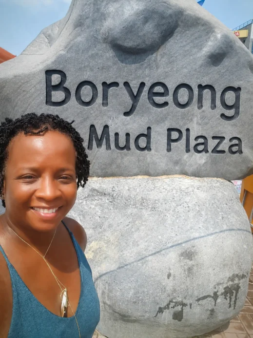 Boryeong Mud Festival rock sign