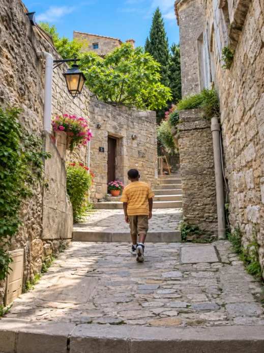 Mediterranean Stone Alleyway Walk