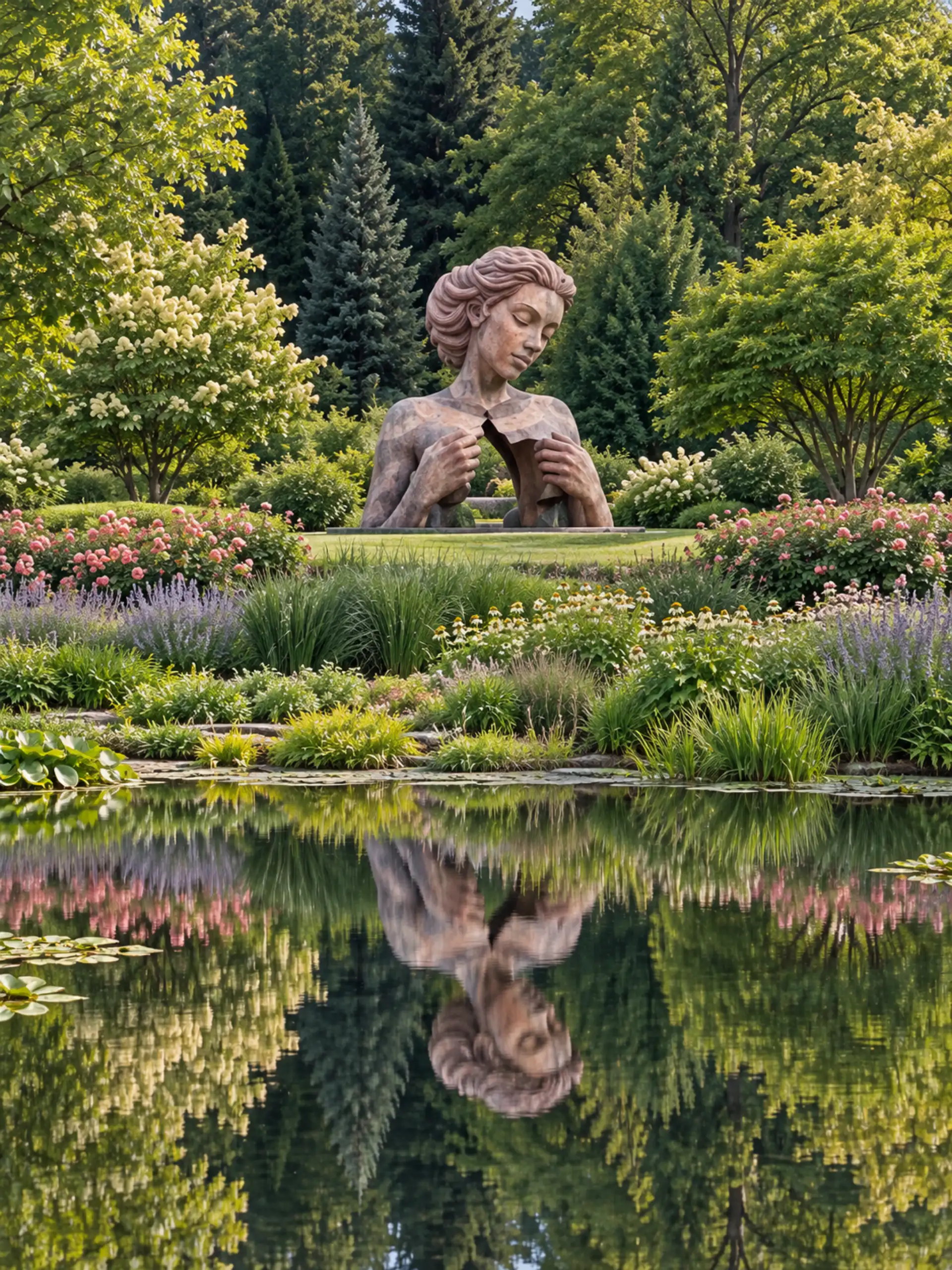 Morton Arboretum, heartless woman, reflection