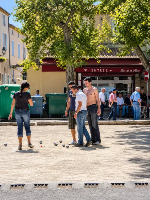 Pétanque in a Village Square