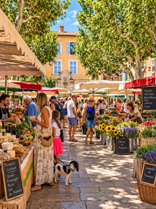 Provençal Market Under Plane Trees