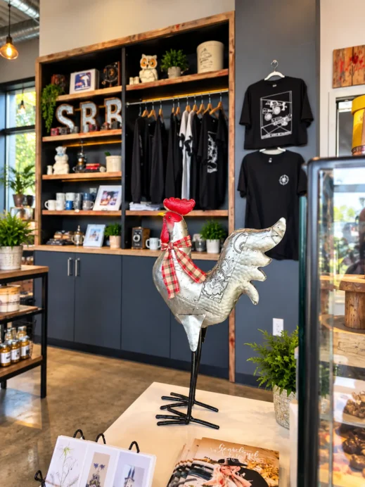 Scenic Route Bakery, Dubuque, metal rooster