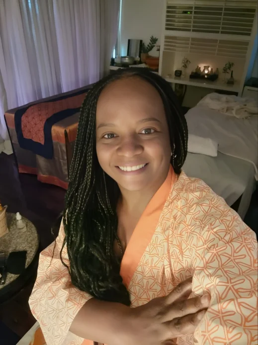 Spa at Angsana, Luang Prabang, Lao, orange kimono
