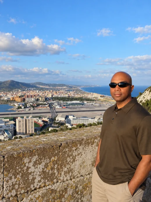 Steven Overlooking Gibraltar Coastline