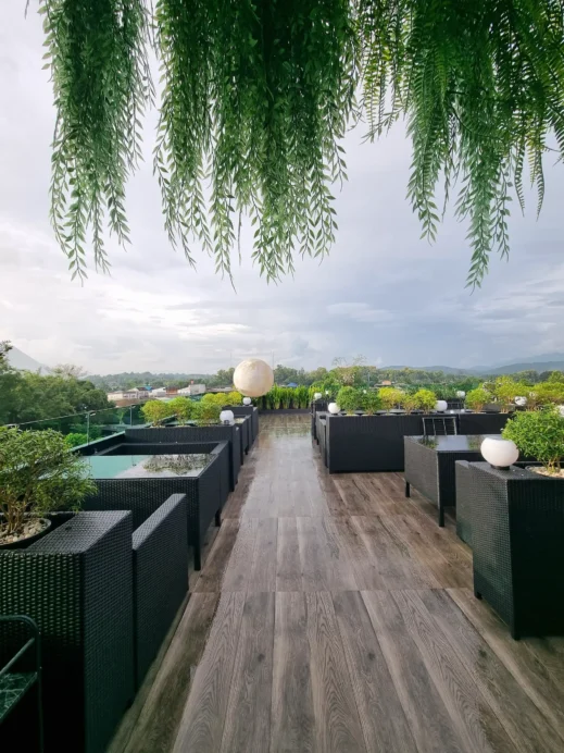 The View, glass lobby