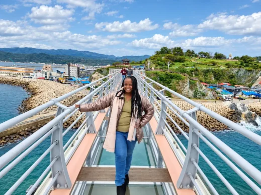 Uljin, glass bridge, Stacey, South Korea