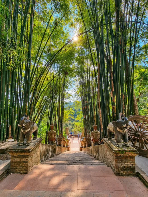 Wat Pha Lat, Bamboo Temple Stairway