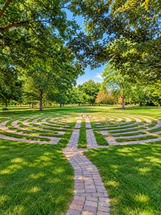 Brick Path Labyrinth, Muscatine Arboretum