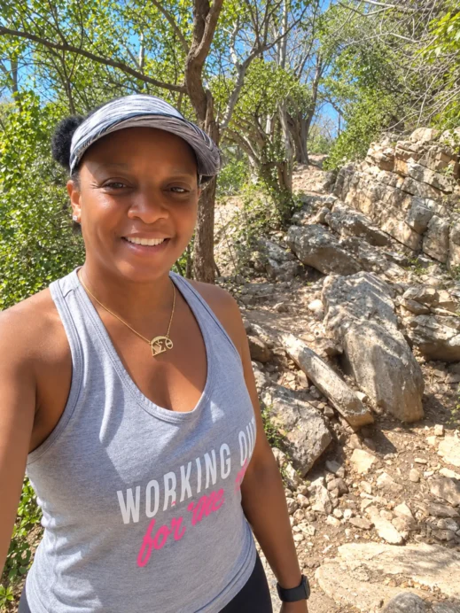 Stacey, Gorman Falls, Texas, hiking trail