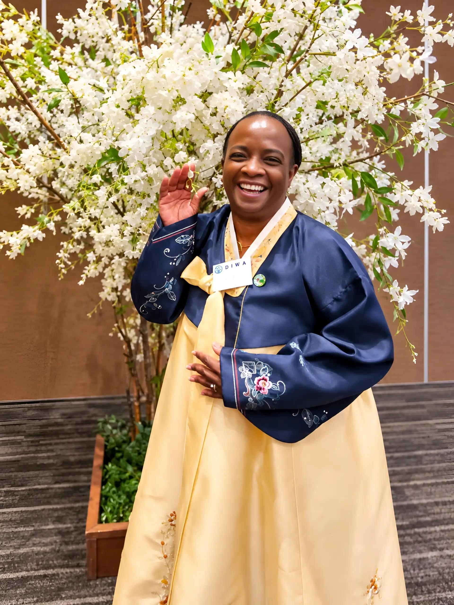 Stacey, hanbok, DIWA luncheon, Daegu, SK