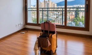 Suseong, luggage, empty apartment