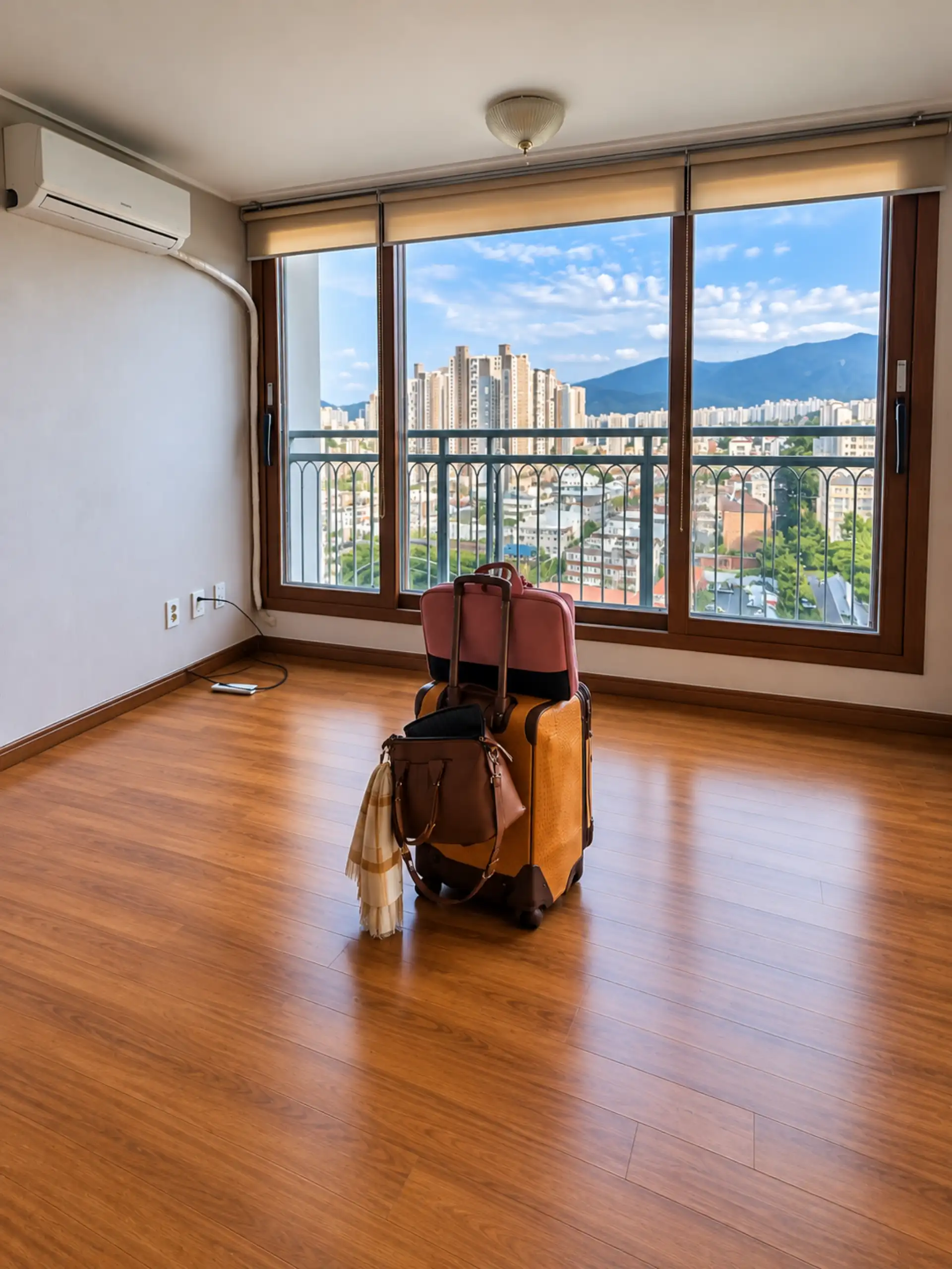 Suseong, luggage, empty apartment